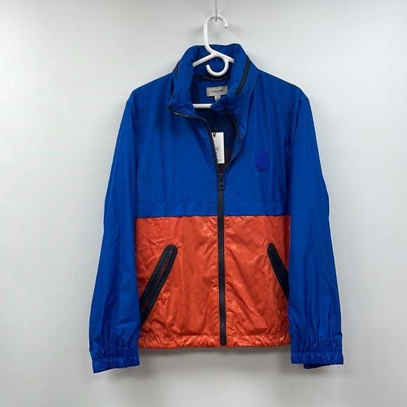 NWT Coach 1941 Core Colorblock Logo Windbreaker Jacket Lightweight Coat Medium - Picture 1 of 10